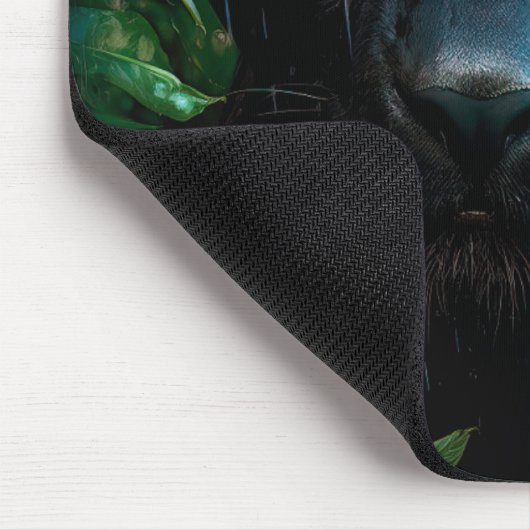 Mysteriöses Schwarzes Panther Jungle Wildlife Desi Mousepad (Ecke)