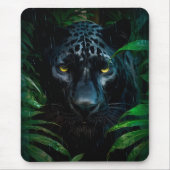 Mysteriöses Schwarzes Panther Jungle Wildlife Desi Mousepad (Vorne)