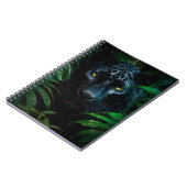 Mysteriöses Schwarzes Panther Jungle Wildlife Desi Notizblock (Linke Seite)