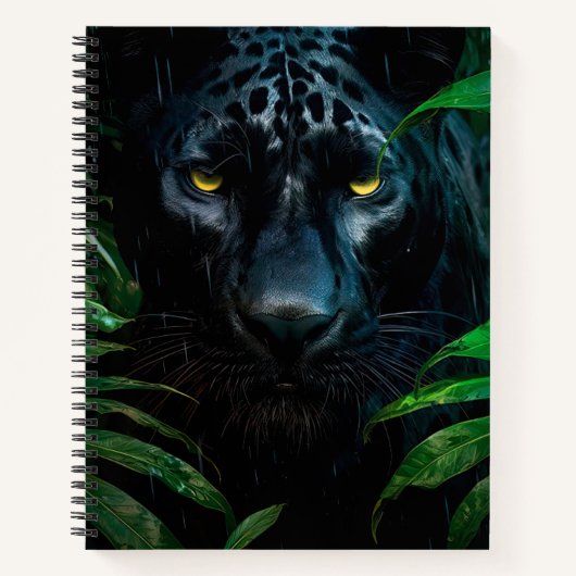 Mysteriöses Schwarzes Panther Jungle Wildlife Desi Notizblock (Vorderseite)
