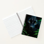 Mysteriöses Schwarzes Panther Jungle Wildlife Desi Notizblock (Innenseite)