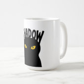 Mysterioses Schwarzkatzenaugen-Design Kaffeetasse (VorderseiteRechts)