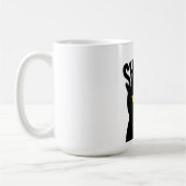 Mysterioses Schwarzkatzenaugen-Design Kaffeetasse (Links)