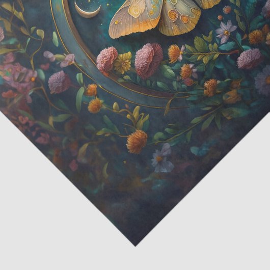 Mysteriöses Twilight Portal, Moth & Eclipse Seidenpapier (Ausschnitt)