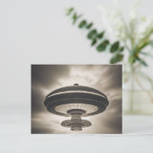 Mysteriöses UFO Alien Spacecraft Postkarte (Stehend Vorderseite)