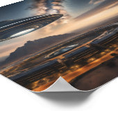 Mysteriöses UFO Poster (Ecke)