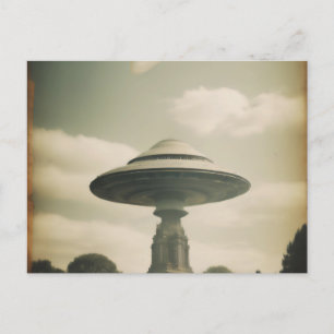 Mysteriöses UFO Postkarte