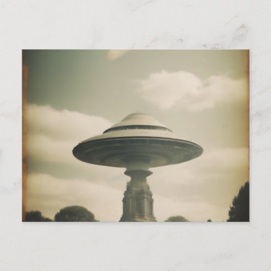 Mysteriöses UFO Postkarte (Vorderseite)