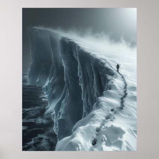 Mysteriöses unbekanntes Antarktis-Luftbildposter Poster (Vorne)