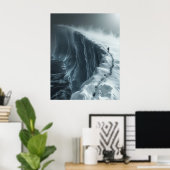 Mysteriöses unbekanntes Antarktis-Luftbildposter Poster (Heimbüro)