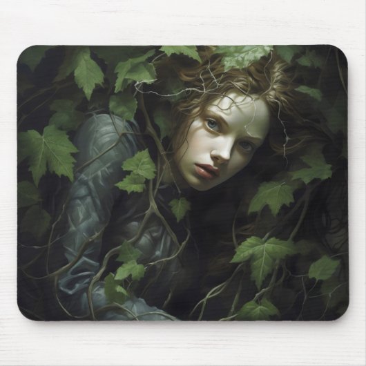 Mysteriöses Waldmädchen Mousepad (Vorne)