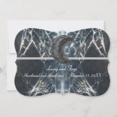 Mysteriöses Web Goth Gothic Black Gray Handfasting Einladung (Vorderseite)