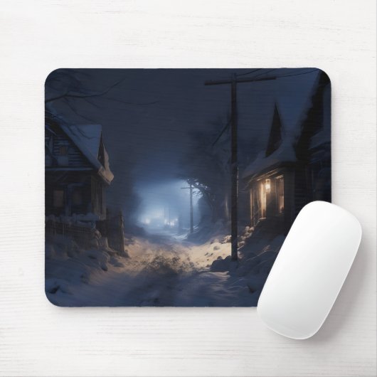 Mysteriöses Winterdorf Mousepad (Mit Mouse)