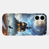 Mysterious Black Cat Halloween Phone Case (Rückseite (Horizontal))