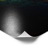 Mysterious Black Horse in Forest Fotodruck (Ecke)