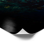 Mysterious Black Horse in Forest Poster (Ecke)