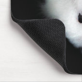 Mysterious Blue Eyed Tuxedo Cat MousePad (Ecke)