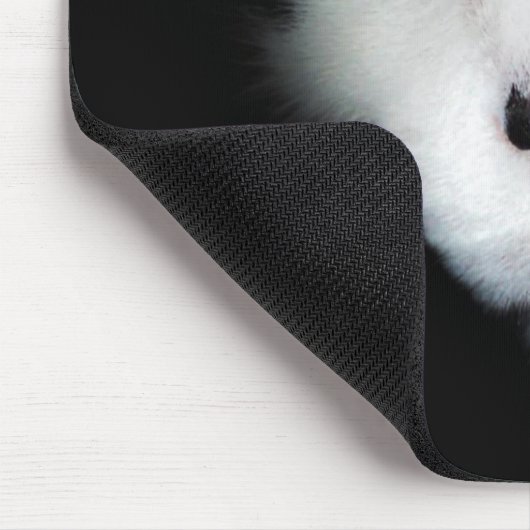 Mysterious Blue Eyed Tuxedo Cat MousePad (Ecke)