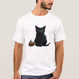 Mysterious Cat im verzauberten Wald Oversized T-Sh T-Shirt