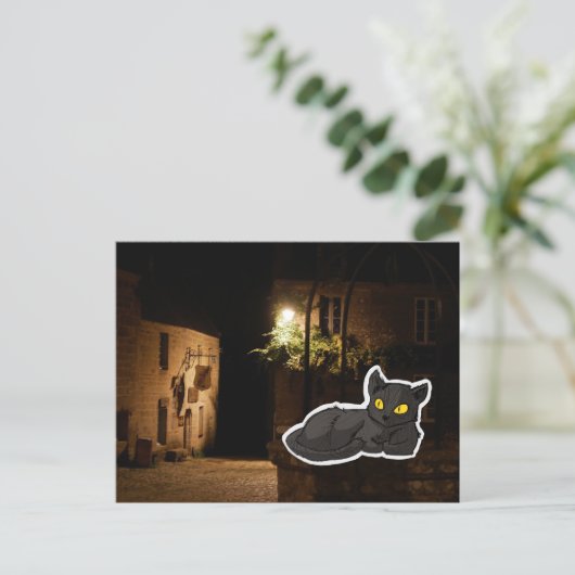 Mysterious Cat Postkarte (Stehend Vorderseite)