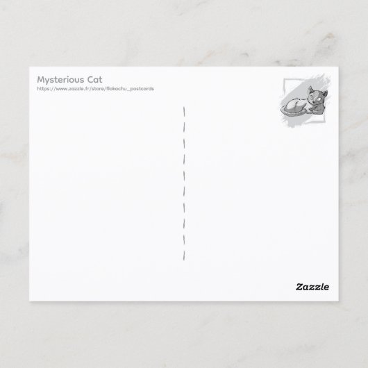 Mysterious Cat Postkarte (Rückseite)