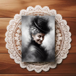 Mysterious Creepy Victorian Woman Portrait Art Postkarte