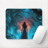 Mysterious Dreamlike Enchanted Dark Magical.Forest Mousepad (Mit Mouse)