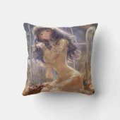Mysterious Fantasy Girl - Gothic Art Aesthetic Kissen (Rückseite)