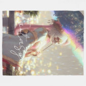 Mysterious Fantasy Girl - Ocean Art Aesthetic Fleecedecke (Vorderseite (Horizontal))