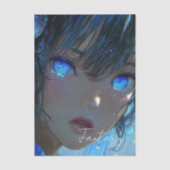 Mysterious Fantasy Girl - Ocean Art Aesthetic Seidenpapier (Vorderseite)