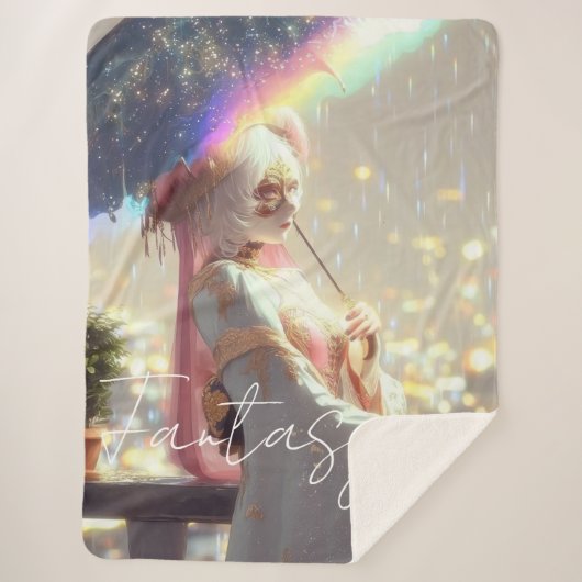 Mysterious Fantasy Girl - Ocean Art Aesthetic Sherpadecke (Vorderseite)