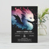 Mysterious Fiery Dragon Birthday Einladung (Stehend Vorderseite)