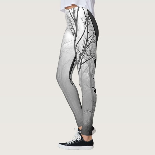 Mysterious Foggy Forest Path Leggings (Links)