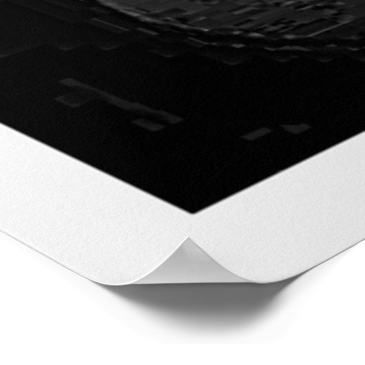 Mysterious Foggy Forest Path Poster (Ecke)