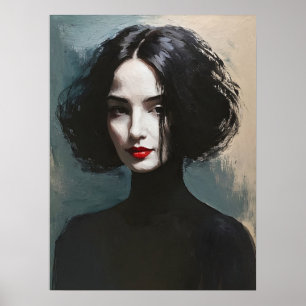 Mysterious Frau Porträt Wandkunst Poster