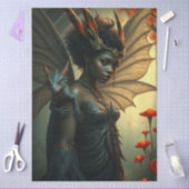 Mysterious Gothic Dragon Fairy  Seidenpapier (Basteln)