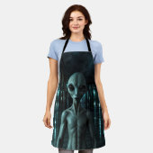 Mysterious Grey Alien Schürze (Getragen)
