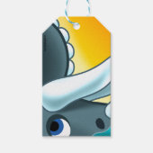 MYSTERIOUS HORNED DINOSAUR von Jeff Willis Art Geschenkanhänger (Vorderseite)