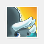 MYSTERIOUS HORNED DINOSAUR von Jeff Willis Art Serviette (Vorderseite)