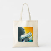 MYSTERIOUS HORNED DINOSAUR von Jeff Willis Art Tragetasche (Rückseite)