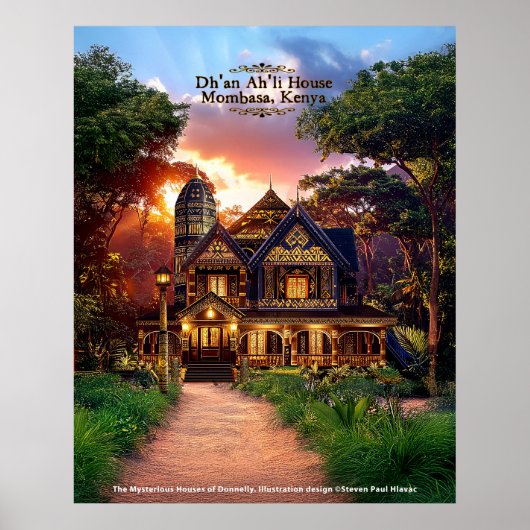 Mysterious Houses of Donnelly - No4 Mombasa Kenya Poster (Vorne)