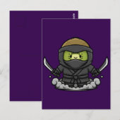 Mysterious Kage Kiwi Shadow Ninja Illustration Postkarte (Vorne/Hinten)