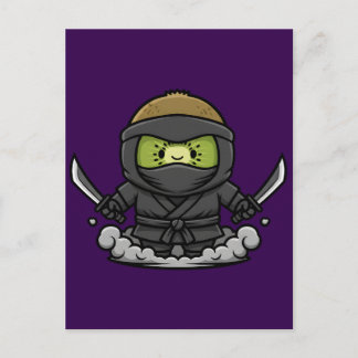 Mysterious Kage Kiwi Shadow Ninja Illustration Postkarte