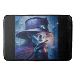 Mysterious Lady Pointing Finger At You Badematte