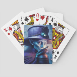 Mysterious Lady Pointing Finger At You Spielkarten