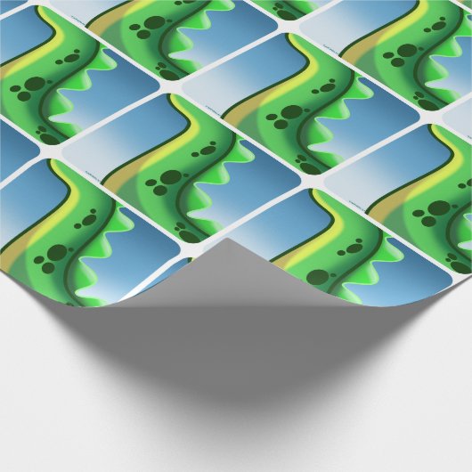 MYSTERIOUS LONG NECK DINOSAUR von Jeff Willis Art Geschenkpapier (Ecke)