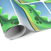 MYSTERIOUS LONG NECK DINOSAUR von Jeff Willis Art Geschenkpapier (Rolleneckpunkt)