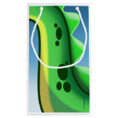 MYSTERIOUS LONG NECK DINOSAUR von Jeff Willis Art Kleine Geschenktüte (Rückseite)