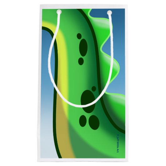 MYSTERIOUS LONG NECK DINOSAUR von Jeff Willis Art Kleine Geschenktüte (Vorderseite)