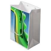 MYSTERIOUS LONG NECK DINOSAUR von Jeff Willis Art Mittlere Geschenktüte (Vorderseite Schrägansicht)